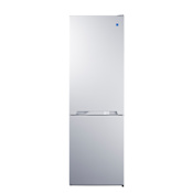 Summit 24 Inch Wide 11.7 Cu. Ft. Energy Star Certified Bottom Freezer Refrigerator with LED Lights and Glass Shelves White