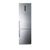Summit 24 Inch Wide 11.7 Cu. Ft. Energy Star Certified Bottom Freezer Refrigerator with FreshZone Deli Drawer Stainless Steel