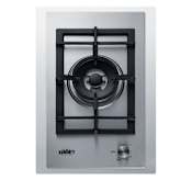 Summit 15 Inch Wide 1 Burner Gas Cooktop with Propane Conversion Kit and Wok Ring Stainless Steel