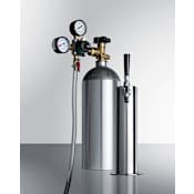 Summit Stainless Steel Single Tap Beer Dispensing Kit with 5lb CO2 Tank Stainless Steel