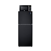 Summit 24 Inch Wide 10.1 Cu. Ft. Energy Star Certified Fingerprint Resistant Top Freezer Refrigerator with 2 USB Charging Ports Black