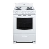 Summit 24 Inch Wide 2.9 Cu. Ft. Free Standing Electric Range with Sensor Cooking White