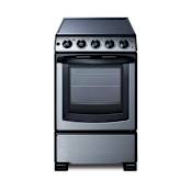 Summit 20 Inch Wide ADA Compliant 2.3 Cu. Ft. Free Standing Electric Range with Ceramic Glass Top Stainless Steel