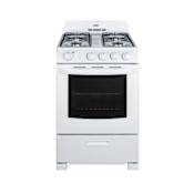Summit 24 Inch Wide 2.9 Cu. Ft. Free Standing Gas Range with Broiler Compartment White