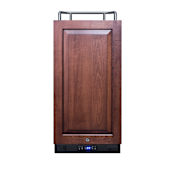 Summit 15 Inch Wide 2.9 Cu. Ft. Built-In or Free Standing Kegerator Conversion Refrigerator Panel Ready / Black