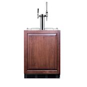 Summit 24 Inch Wide 5.5 Cu. Ft. Built-In Coffee Double Cold Brew Tap Kegerator with Nitro and Standard Tap Kit Panel Ready
