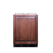 Summit 24 Inch Wide 5.5 Cu. Ft. Built-In Beer Kegerator Refrigerator Only with Interior CO2 Holder Panel Ready