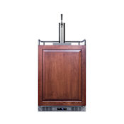 Summit 24 Inch Wide 5.6 Cu. Ft. Built-In / Free Standing Single Tap Kegerator Panel Ready