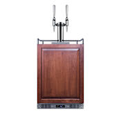 Summit 24 Inch Wide 5.6 Cu. Ft. Built-In / Free Standing Double Tap Coffee Kegerator with Nitro Dispenser Panel Ready