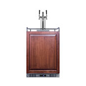 Summit 24 Inch Wide 5.6 Cu. Ft. Built-In / Free Standing Triple Tap Kegerator Panel Ready
