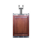 Summit 24 Inch Wide 5.6 Cu. Ft. Built-In / Free Standing Double Tap Kegerator Panel Ready