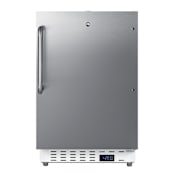 Summit 20 Inch Wide 2.47 Cu. Ft. Built-In / Free Standing Commercial Reach-In Freezer with ADA Compliant Design Stainless Steel / White
