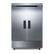 Summit 56 Inch Wide 49 Cu. Ft. Reach-In Commercial Freezer with Temperature Alarm Stainless Steel