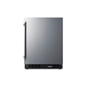 Summit 24-Inch Built-In Freezer with Lock - Stainless Steel Stainless Steel