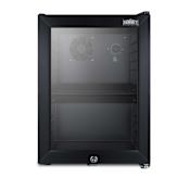 Summit 14 Inch Wide 0.85 Cu. Ft. Free Standing Beverage Center with Door Lock Glass / Black