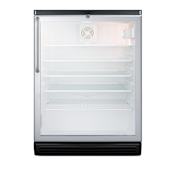 Summit 24 Inch Wide 5.5 Cu. Ft. Beverage Cooler with Hidden Evaporator Stainless Steel