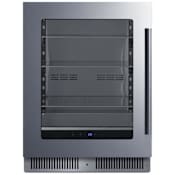 Summit 24 Inch Wide 80 Can Capacity Beverage Cooler with Digital Controls and Stainless Steel Interior Glass