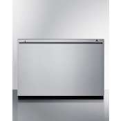 Summit 24 Inch Wide 2 Cu. Ft. Refrigerator Drawer with Child Lock and Digital Thermostat Stainless Steel