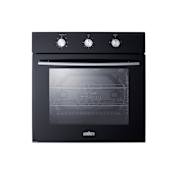 Summit 24 Inch Wide 2.3 Cu. Ft. Single Oven with Broil Function Black