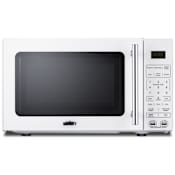 Summit 18 Inch Wide 0.7 Cu. Ft. 700 Watt Countertop Microwave with Touch Controls and Digital Display White