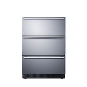 Summit 24 Inch Wide 4.9 Cu. Ft. Refrigerator Drawer with Digital Controls and LED Light Stainless Steel
