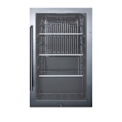 Summit 19 Inch Wide 3.13 Cu. Ft. ADA Approved Beverage Cooler with Adjustable Shelves Stainless Steel