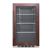 Summit 19 Inch Wide 3.13 Cu. Ft. Panel Ready Beverage Cooler with Adjustable Shelves with Stainless Cabinet Panel Ready