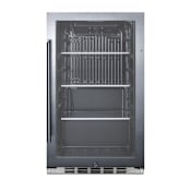 Summit 19 Inch Wide 3.13 Cu. Ft. Beverage Cooler with Weatherproof Exterior Stainless Steel