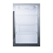 Summit 19 Inch Wide 3.13 Cu. Ft. ADA Compliant Beverage Cooler with Adjustable Shelves Stainless Steel