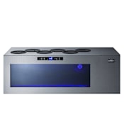 Summit 36 Inch Wide 6 Bottle Capacity Free Standing Wine Cooler Stainless Steel