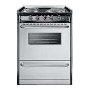Summit 24 Electric Range Stainless Steel / Black