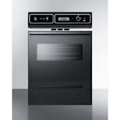 Summit 24" Wide Gas Wall Oven Black