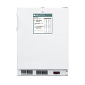 Summit Accucold 24 Inch Wide 3.5 Cu. Ft. Capacity General Purpose Medical Freezer White