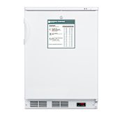 Summit Accucold 24 Inch Wide 3.5 Cu. Ft. Capacity Upright Freezer White