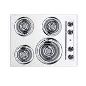 Summit 24 Inch Wide 4 Burner Induction Coil Cooktop - 230 Volt White