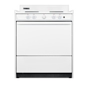 Summit 30 Inch Wide Free Standing, Slide In Electric Range with Interior Oven Light White