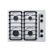 Summit 24 Inch Wide 4 Burner Gas Cooktop White