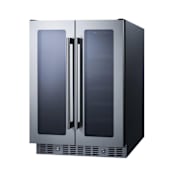 Summit 24 Inch Wide 21 Bottle Capacity Beverage Center Black / Glass