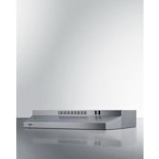 Summit 140 - 220 CFM 30 Inch Wide Under Cabinet Range Hood with Easy One-Step Conversion Stainless Steel