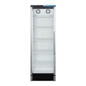 Summit 24 Inch Wide 12.4 Cu. Ft. Left Door Swing Reach-In Merchandiser Refrigerator with Adjustable Shelves and Digital Thermostat Stainless Steel