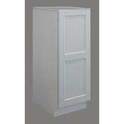 Sunny Wood Shaker Hill 18" x 54" Pantry Cabinet Bottom Unit Designer White