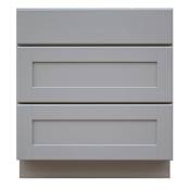 Sunny Wood Grayson 30" Wide Drawer Base Cabinet with Dovetail Drawer and Full Extension Soft Close Slides Dove Gray