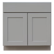 Sunny Wood Grayson 33" Wide Double Door Base Cabinet with Dovetail Drawer and Full Extension Soft Close Slides Dove Gray