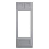 Sunny Wood Grayson 30" Wide x 84" High x 24" Deep Oven Cabinet with Dovetail Drawer and Full Extension Soft Close Slides Dove Gray