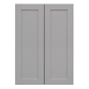 Sunny Wood Grayson 30" Wide x 42" High Double Door Wall Cabinet with Soft Close Hinges Dove Gray