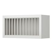 Sunny Wood Sanibel 30" x 15" Plate Holder Wall Cabinet Off White with Charcoal Glaze