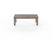 Sunset West Laguna 54" Wide Aluminum Outdoor Coffee Table Driftwood