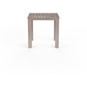 Sunset West Laguna 40" Wide Aluminum Outdoor End Table Driftwood