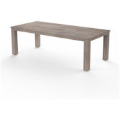 Sunset West Laguna 42" Wide Aluminum Outdoor Dining Table with Leaf Extension Driftwood