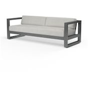 Sunset West Redondo 35" Wide Aluminum Framed Sunbrella Outdoor Standard Sofa Slate / Cast Silver